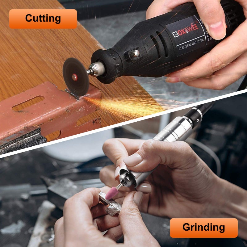 GOXAWEE 141pcs Rotary Tool Accessories Kit - GOXAWEE 1/8-inch Shank All Purpose Power Tool Accessory Set Universal Fitment for Easy Drilling Sawing Sanding Grinding Polishing - Image 2